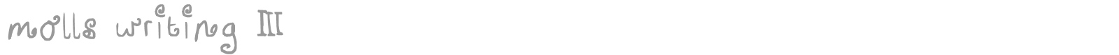 molls writing 3 font preview